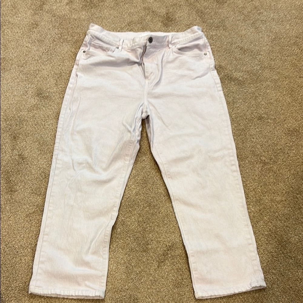 LOFT Lilac High Waist Crop Pants